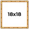 18x18 Thin Bamboo Picture Frame with UV-Resistant Acrylic & Acid Free Backing, Available in 2 Finishes - Gold and Brown